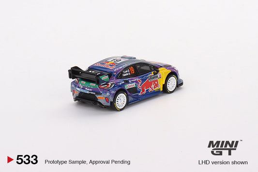 MINIGT 1:64 Ford Puma Rally1 #19 M-Sport Ford WRT 2022 Rally MonteCarlo Winner LHD