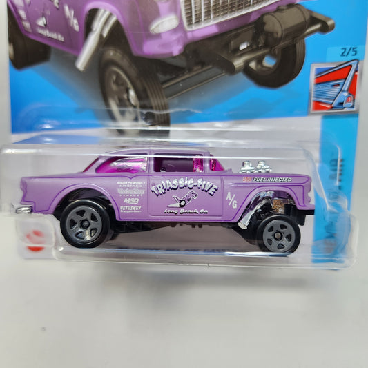 55 Chevy Bel Air Gasser #43 * Purple * 2022 Hot Wheels Basic