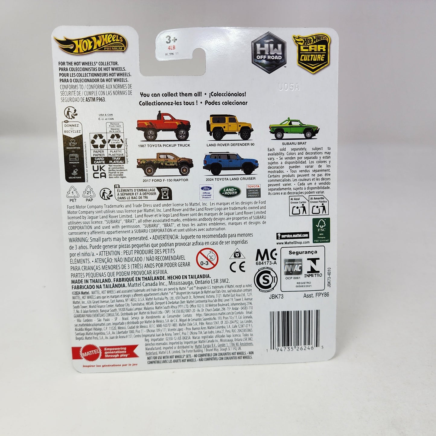 1987 Toyota Pickup Truck 1/5 * 2025 Hot Wheels Car Culture OFF ROAD Case H