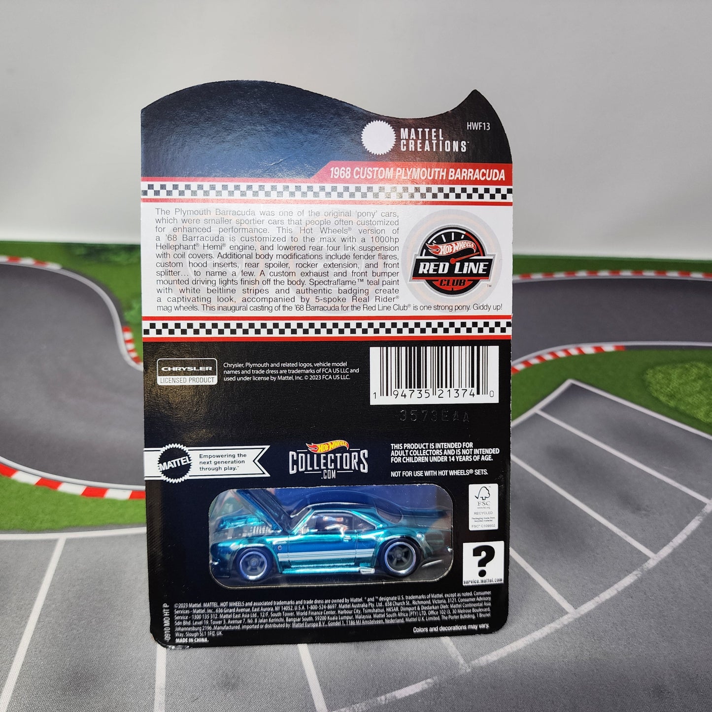 1968 Plymouth Barracuda * Hot Wheels Red Line Club RLC