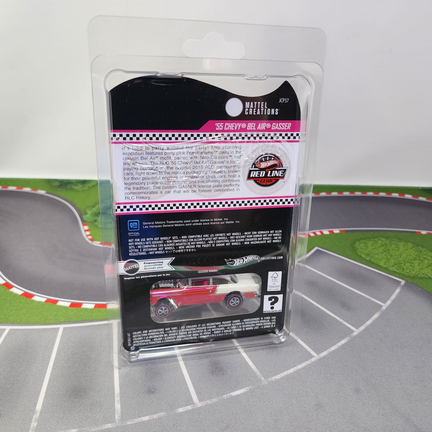 55 Chevy Bel Air Gasser * PINK * Hot Wheels Red Line Club RLC Club Party