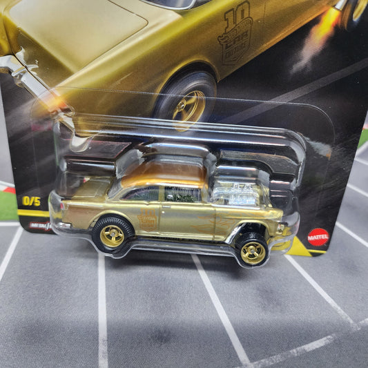 55 Chevy Bel Air Gasser * GOLD CHASE * Hot Wheels Car Culture Thrill Climbers
