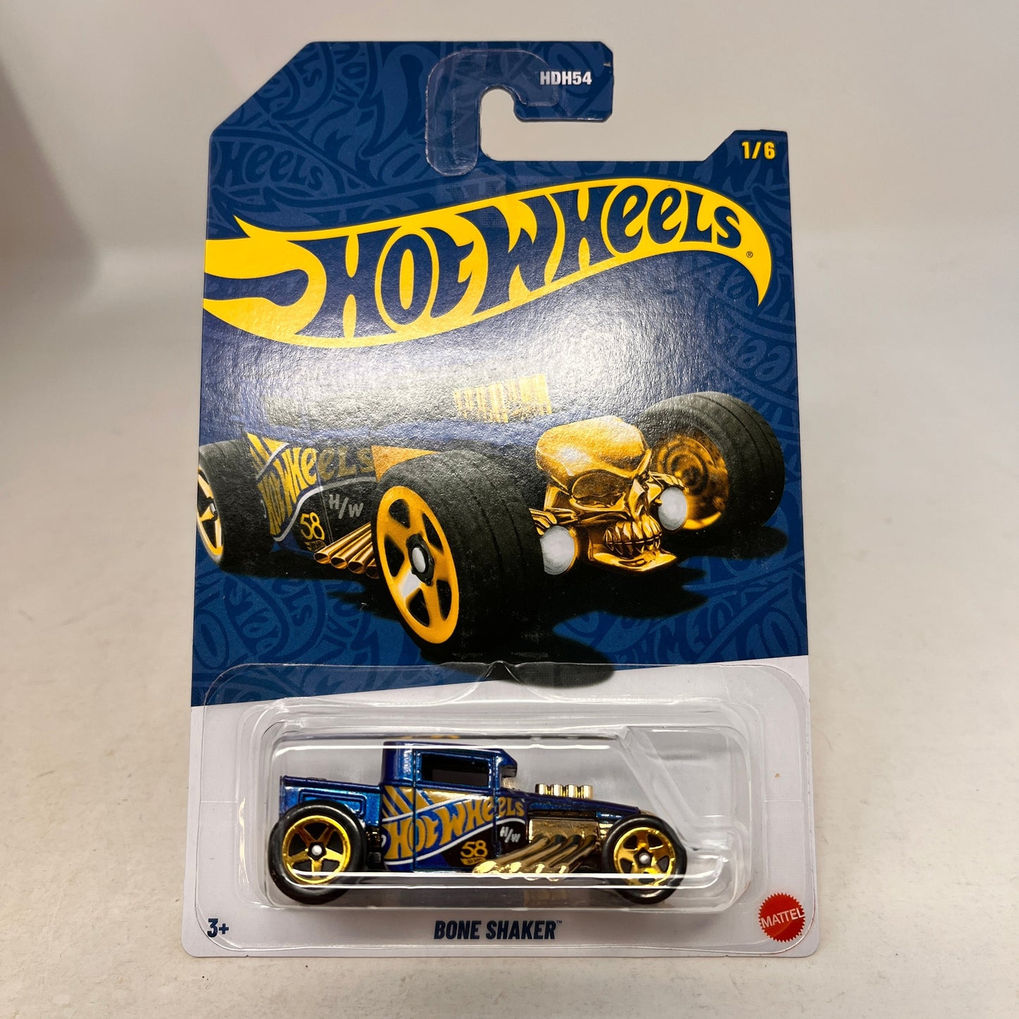 Bone Shaker * 2025 Hot Wheels 58th Anniversary Blue & Gold