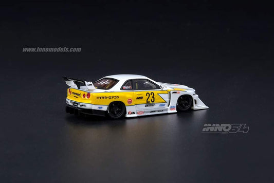 INNO Models 1:64 Nissan Skyline (ER34) Super Silhouette Liberty Walk Hoshino Retro Livery