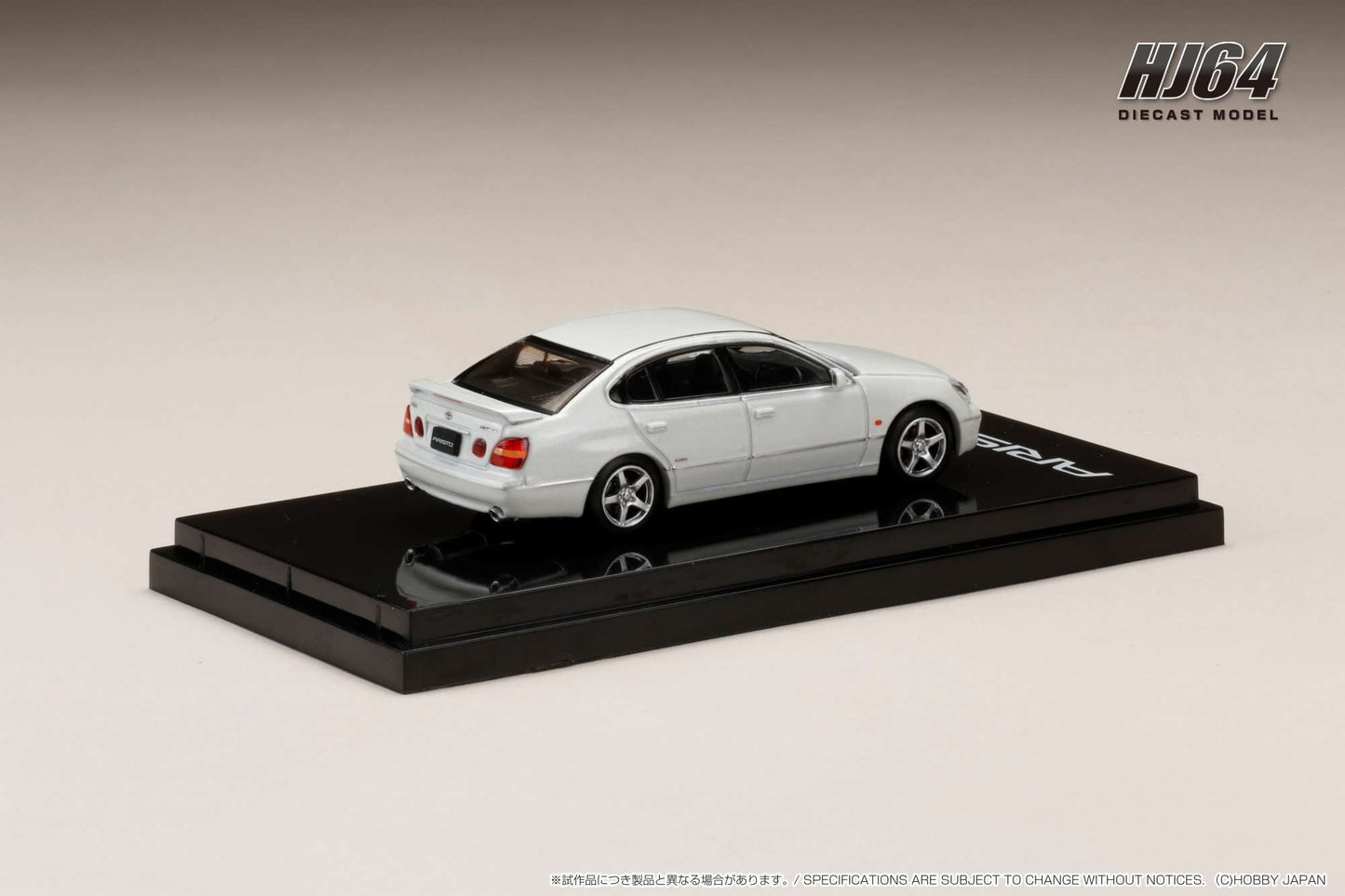 Hobby Japan 1:64 Toyota Aristo (V300) Vertex Edition Early Version in White Pearl Crystal Shine