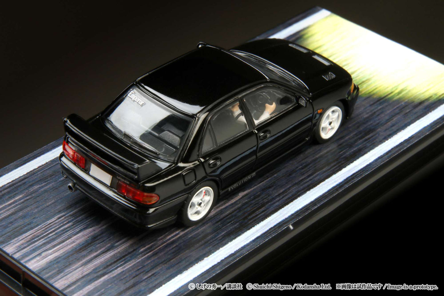 Hobby Japan 1:64 Mitsubishi Lancer RS Evolution 鈪?/ Initial D VS Ryosuke Takahashi with Kyoichi Sudo Figure
