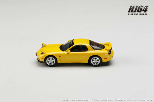 Hobby Japan 1:64 Mazda RX-7 (FD3S) Efini Type RS in Competition Yellow Mica