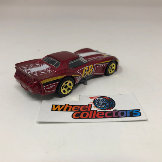 76 Greenwood Corvette * Red * Hot Wheels Loose 1:64 Scale