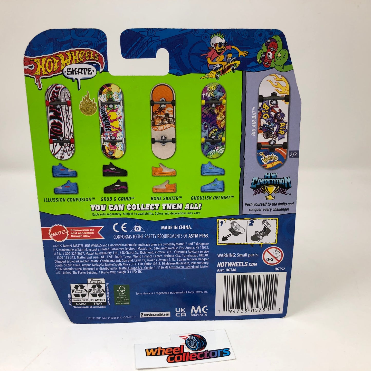 2023 Hot Wheels Skate Boards Tony Hawk * Big air Bat & Shoes