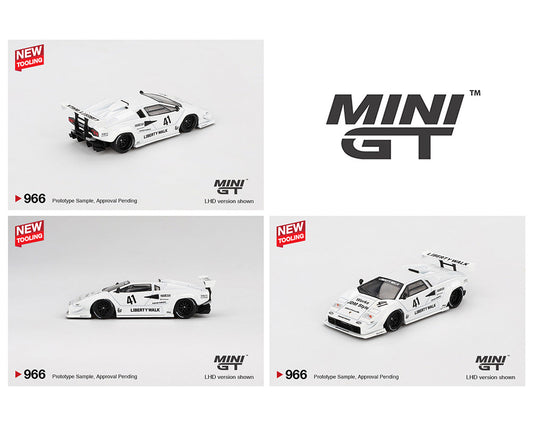 MINI GT 1:64 Lamborghini Countach LB-WORKS 鈥?2024 Tokyo Auto Salon in White