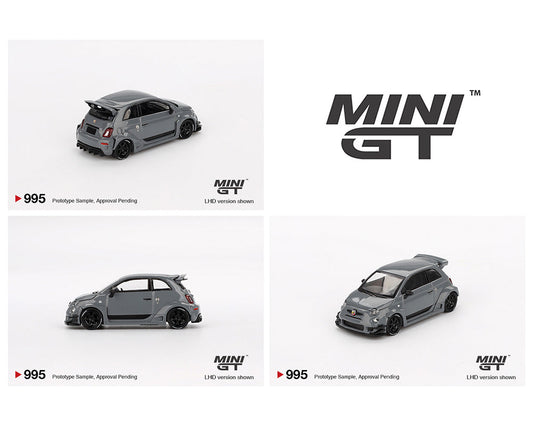 MINIGT 1:64 ABARTH 595 LB-WORKS x Abas Works in Grey
