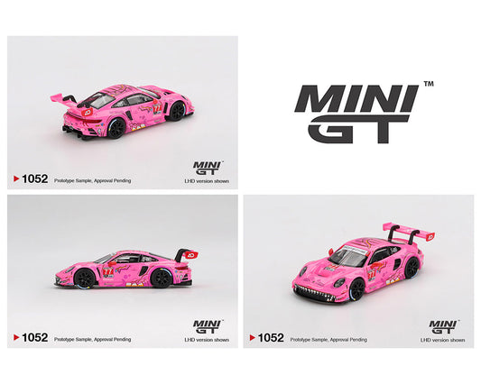 MINI GT 1:64 Porsche 911 GT3 R #77 AO Racing 2024 IMSA ROAD AMERICA