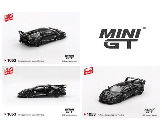 MINI GT 1:64 Lamborghini LB-Silhouette WORKS MURCIELAGO GT- Evo Black