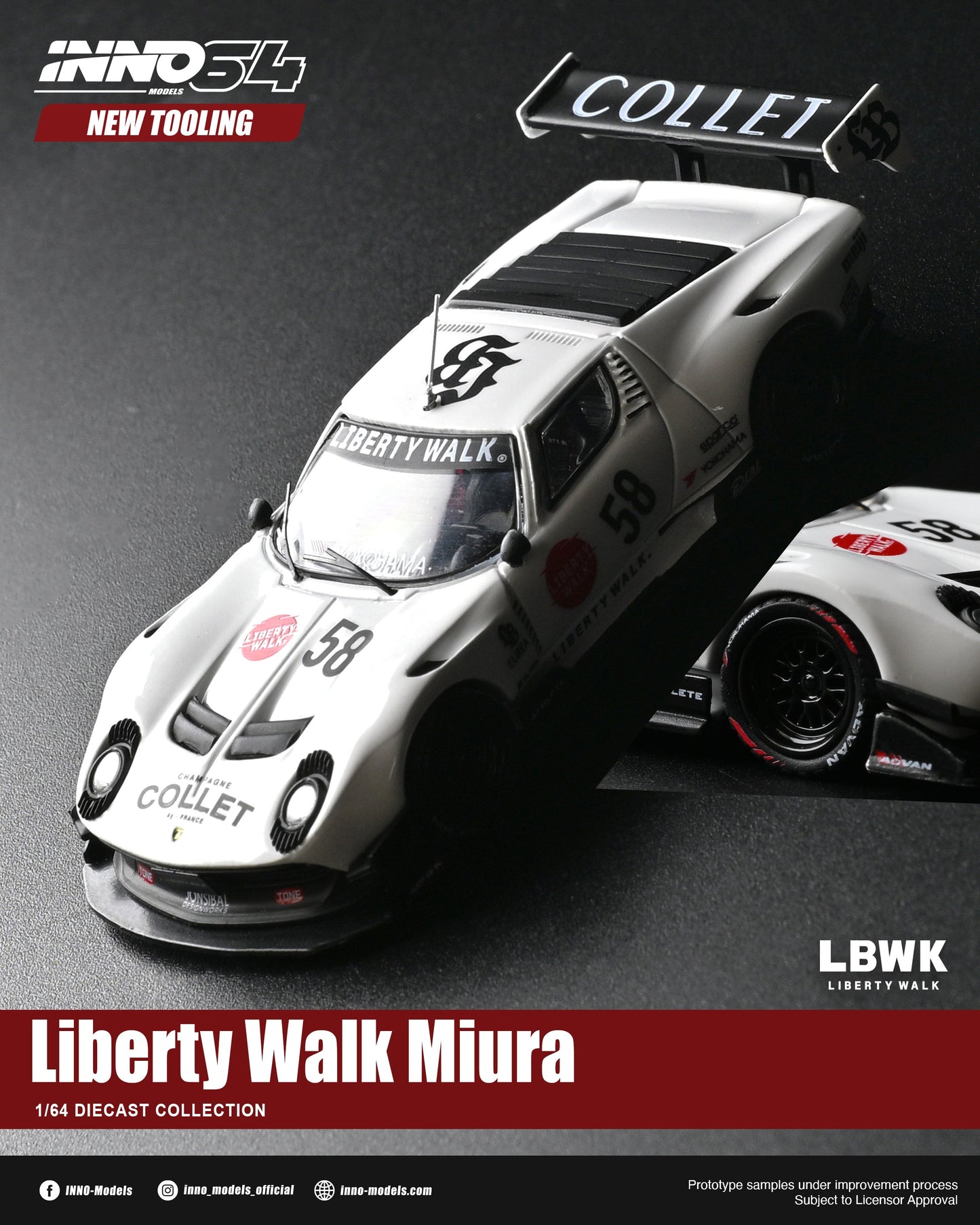 *PREORDER* INNO64 1:64 Lamborghini Miura GT LB-Silhouette WORKS