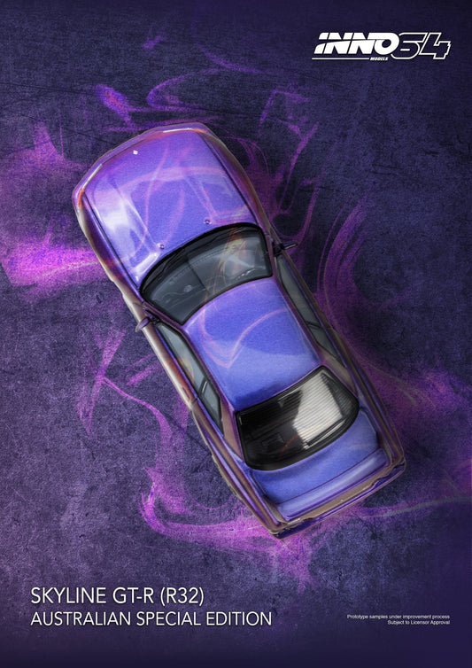 *PREORDER* INNO64 1:64 SKYLINE GT-R (R32) Midnight Purple Australia Special Edition Limited Edition