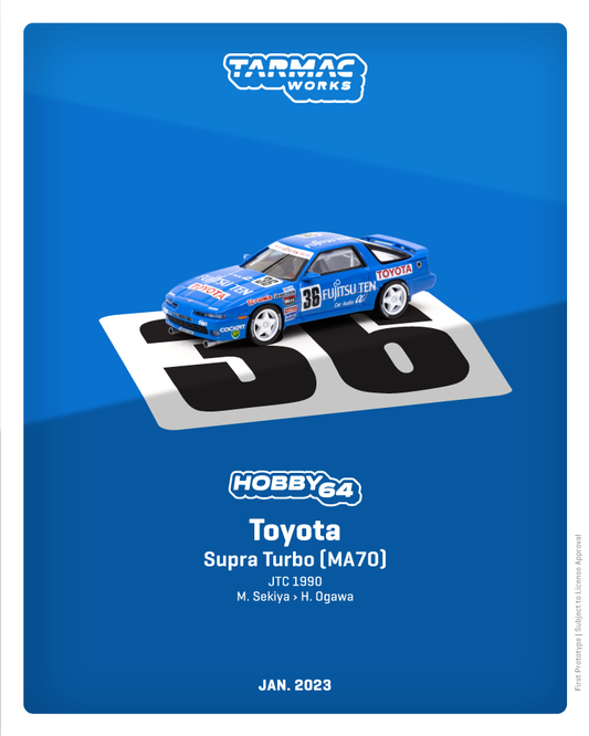 Tarmac Works 1:64 Toyota Supra Turbo (MA70) JTC 1990 M. Sekiya / H. Ogawa