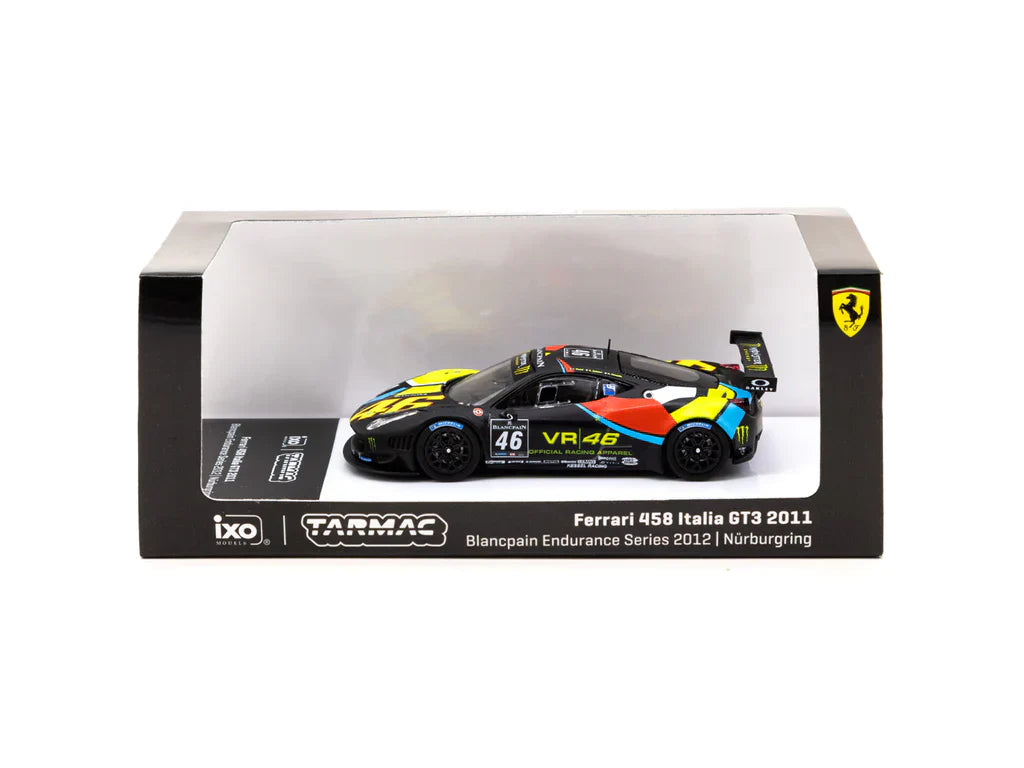 Tarmac Works 1:64 Ferrari 458 Italia GT3 (2011), Blancpain Endurance Series 2012 鈥?NURBURGRING, V. Rossi / A. Salucci / A.Ceccato