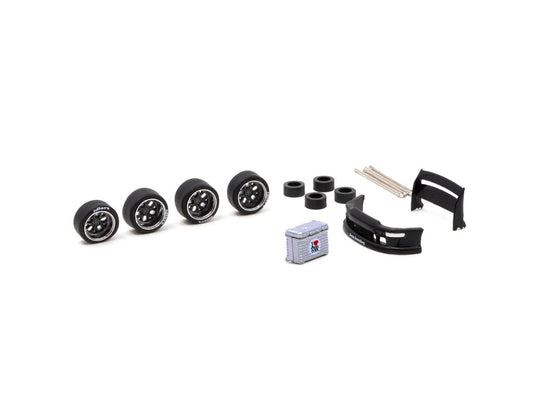 Tarmac Works 1:64 AL13 Wheels DC 003 Chrome/Gun metal - Designed for RWB Models