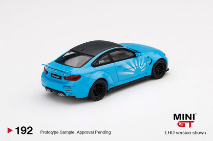 MINIGT 1:64 BMW M4 LB鈽匴ORKS Liberty Walk in Baby Blue