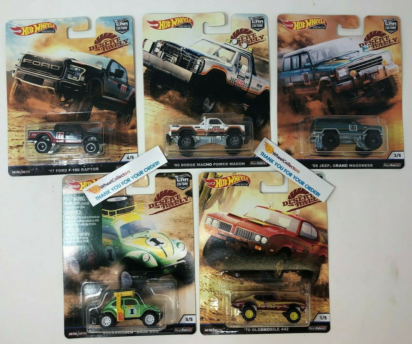 2019 Hot Wheels DESERT RALLY Car Culture 5 Car Set