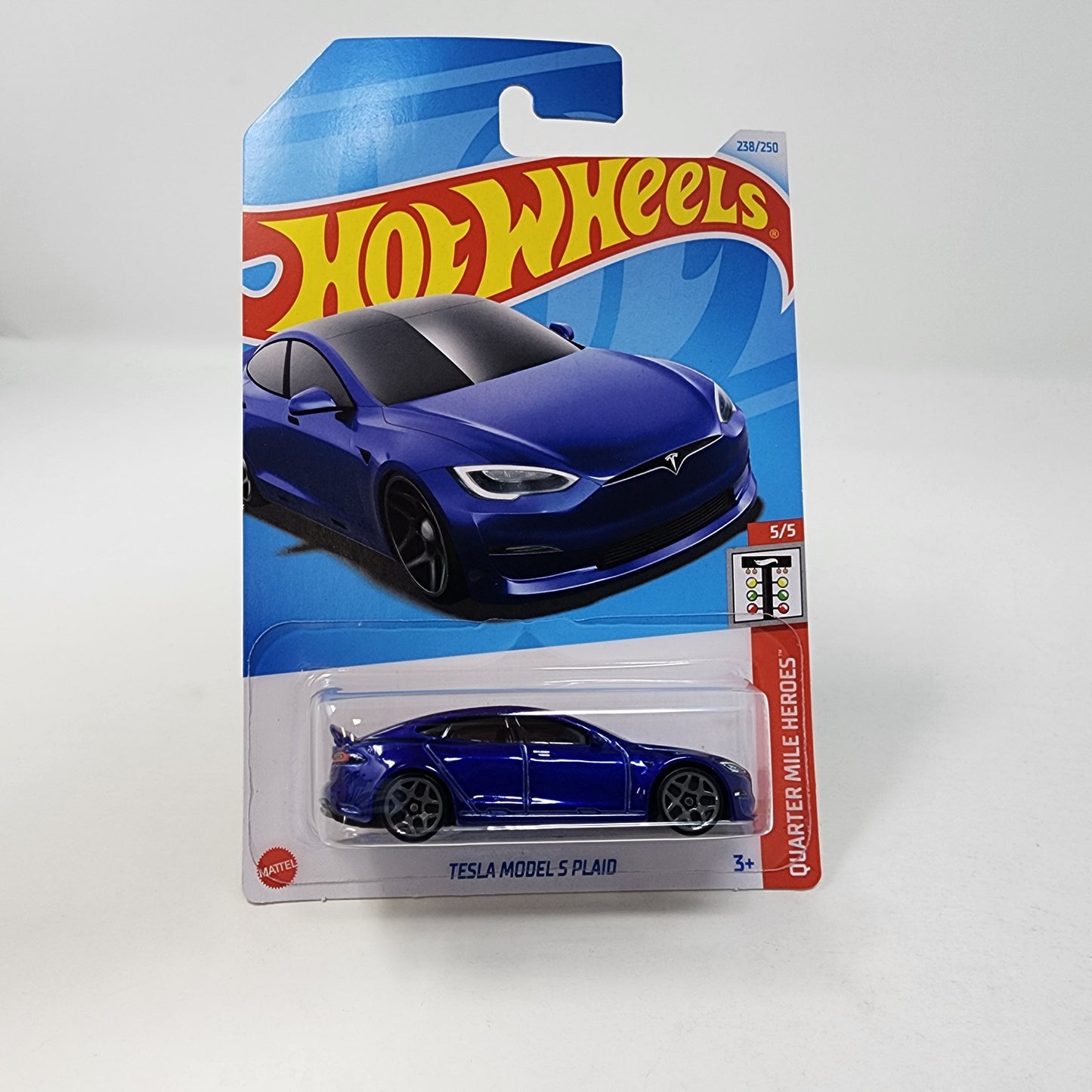 Tesla Model S Plaid #238 * BLUE * 2024 Hot Wheels Case Q