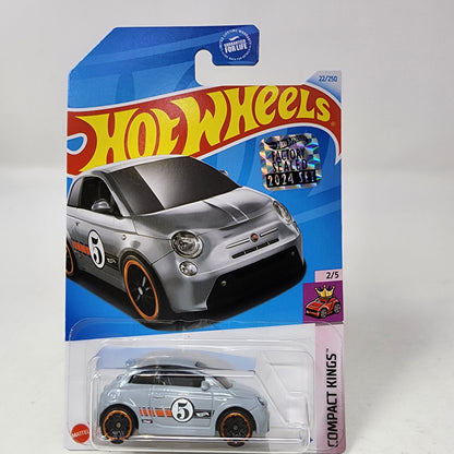 Fiat 500e #22 * Grey * 2024 Hot Wheels Basic w/ Factory Holo