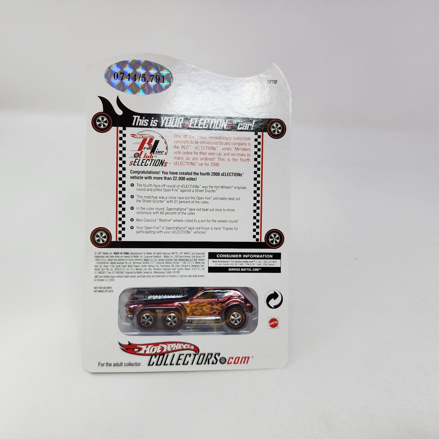 Open Fire * Hot Wheels Red Line Club RLC sELECTIONS