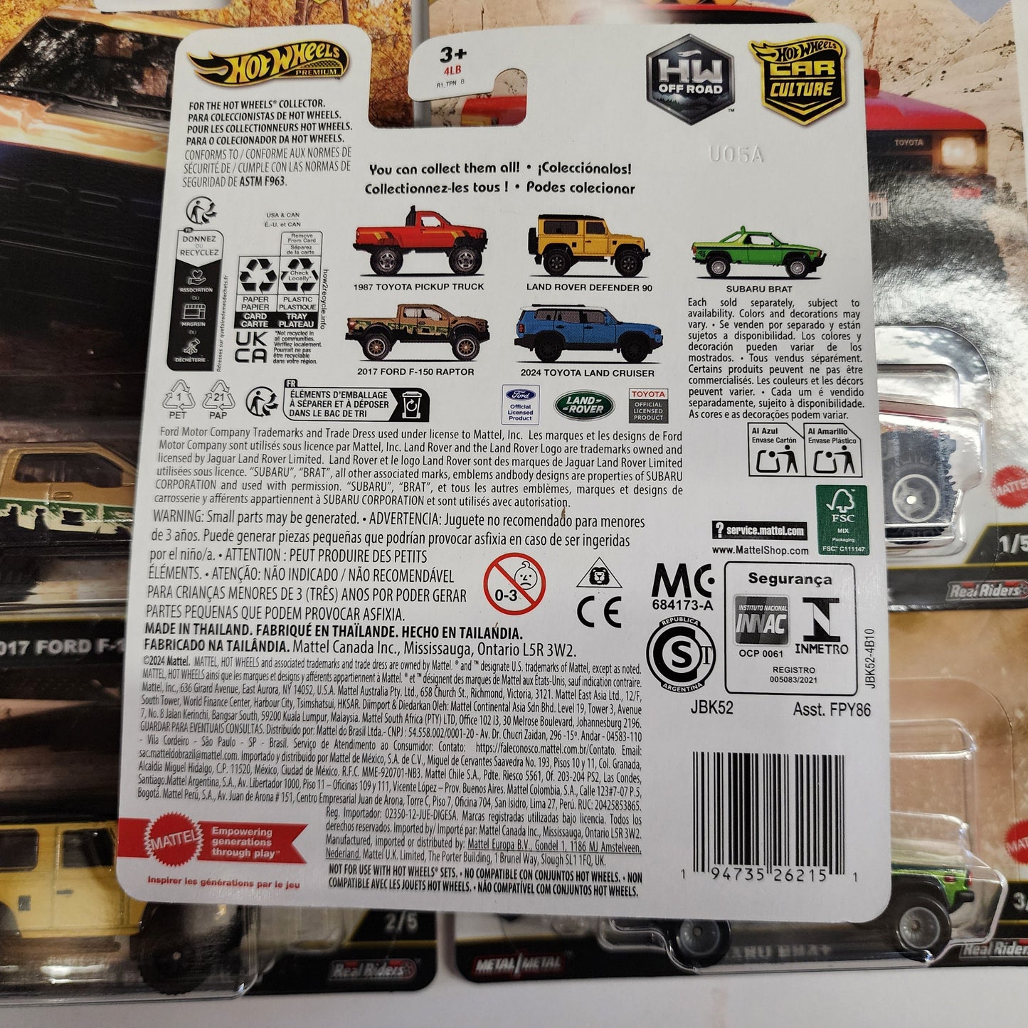NEW OFF ROAD! * Set of 5 Cars * 2025 Hot Wheels Car Culture Off Road Case H