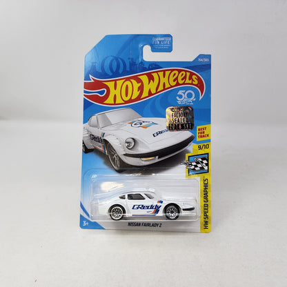 Nissan Fairlady Z #154 Greddy * White * 2018 Hot Wheels w/ Factory Set Holo