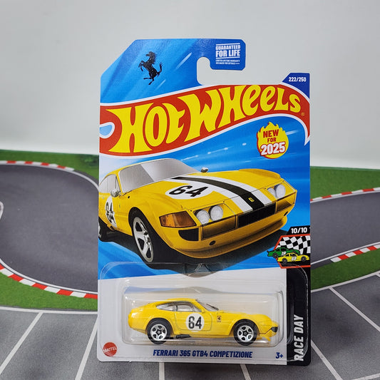 Ferrari 365 GTB4 Competizione #222 * YELLOW * 2025 Hot Wheels