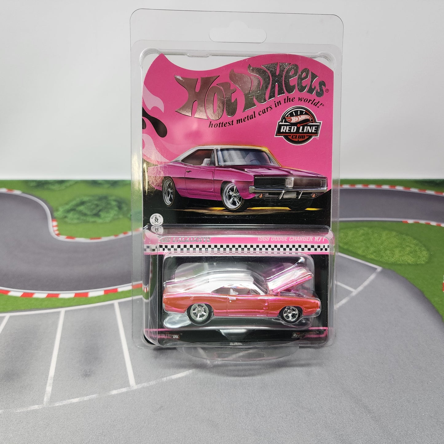 1969 Dodge Charger R/T * Pink Party Car * Hot Wheels Red Line Club RLC