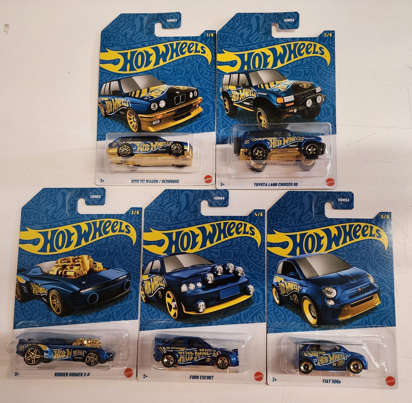 New Mix 2 * 5 Car Base Set * 2026 Hot Wheels Pearl & Chrome 58th Anniversary * Case K