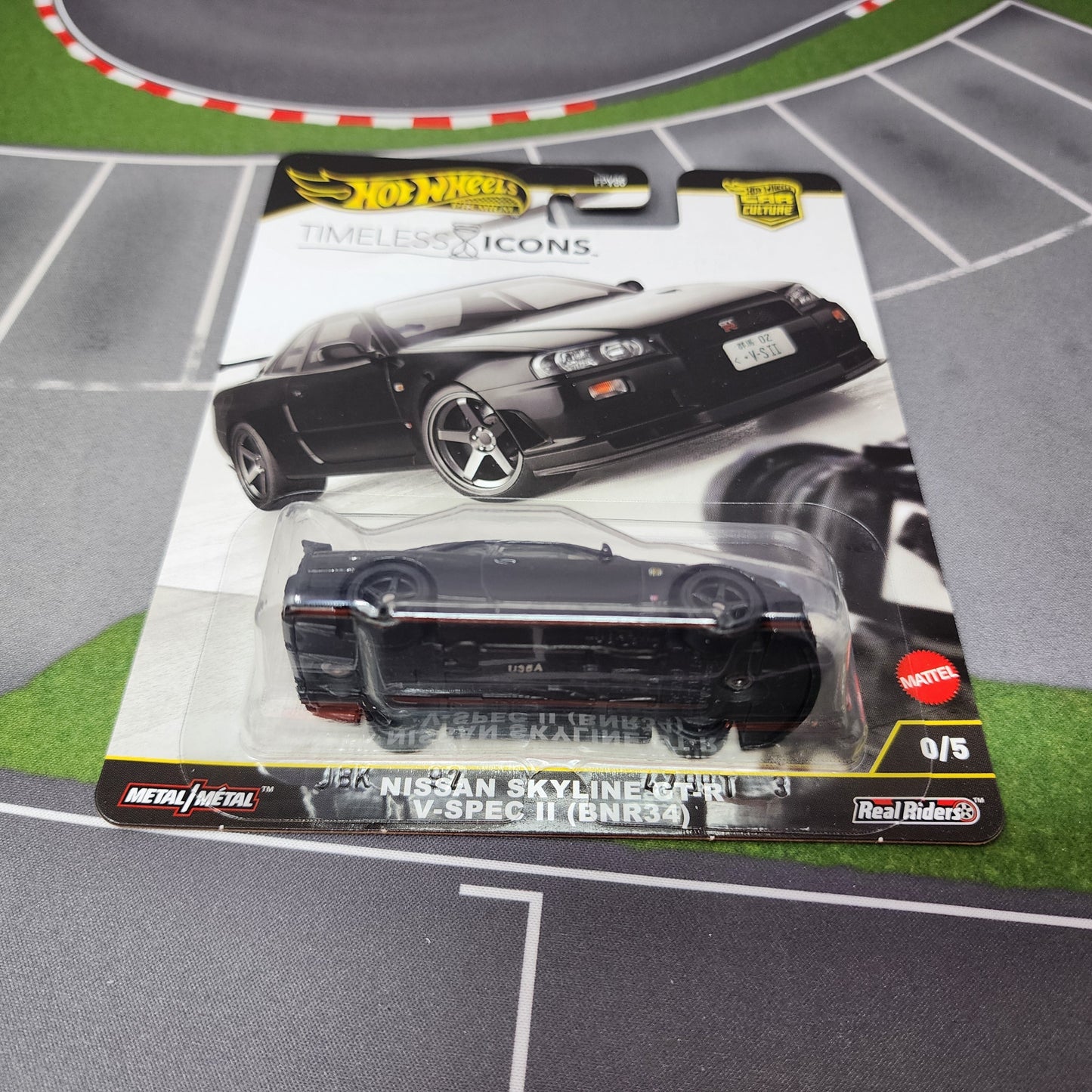 V-Spec II Nissan Skyline GT-R R34 0/5 * Black CHASE * Hot Wheels Car Culture Timeless Icons