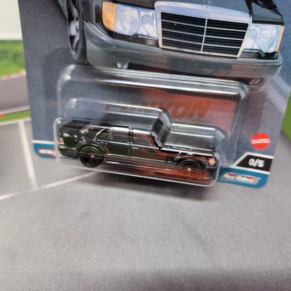 Mercedes-Benz 500 E 0/5 * Black CHASE * Hot Wheels Car Culture Canyon Warriors