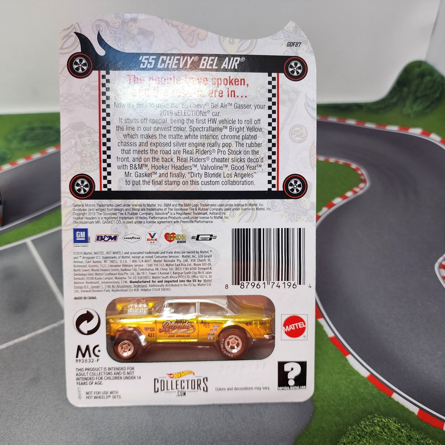 55 Chevy Bel air Gasser Blonde Selections 219 * Hot Wheels Red Line Club RLC
