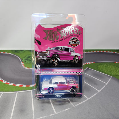55 Chevy Bel Air Gasser * PINK * Hot Wheels Red Line Club RLC Club Party