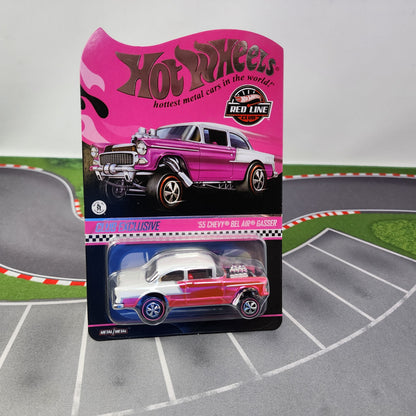 55 Chevy Bel Air Gasser * PINK * Hot Wheels Red Line Club RLC Club Party