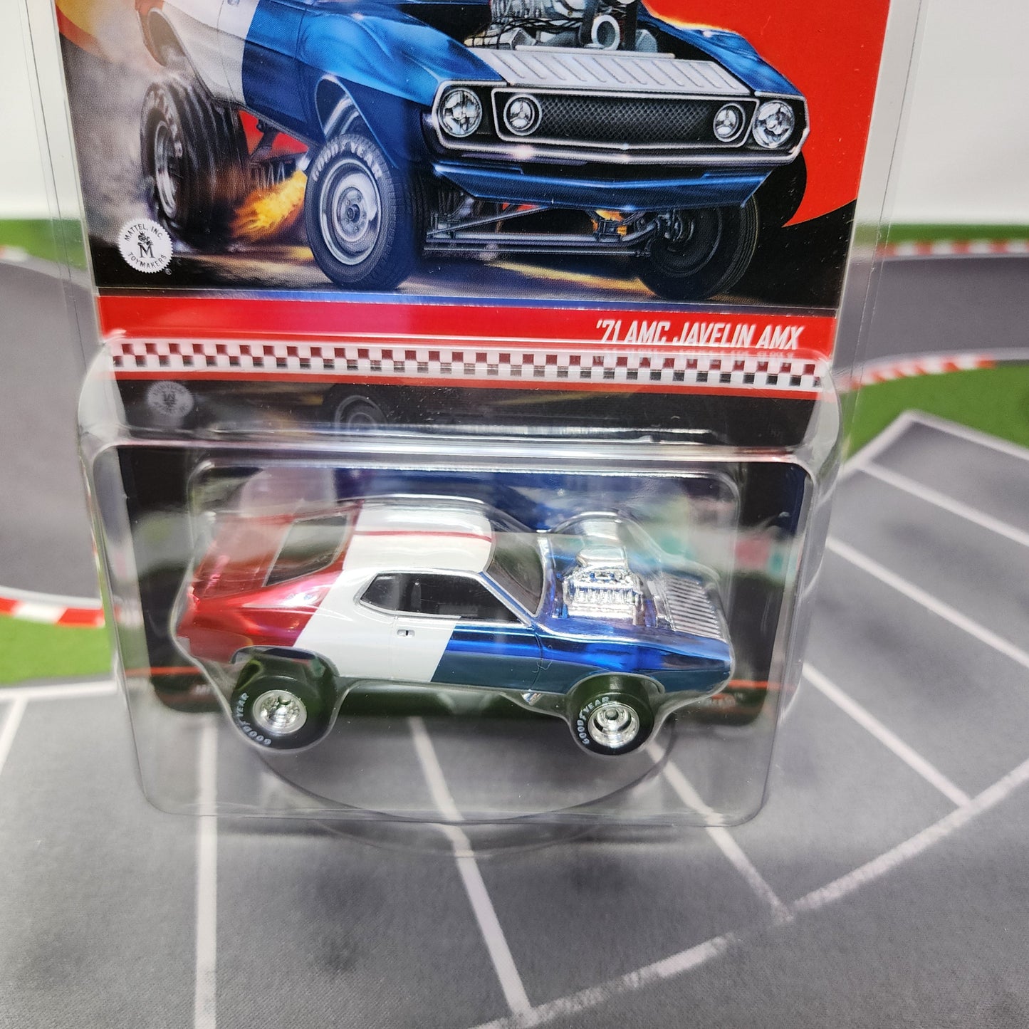 71 AMC Javelin AMX * Red/White/Blue * Hot Wheels Red Line Club RLC