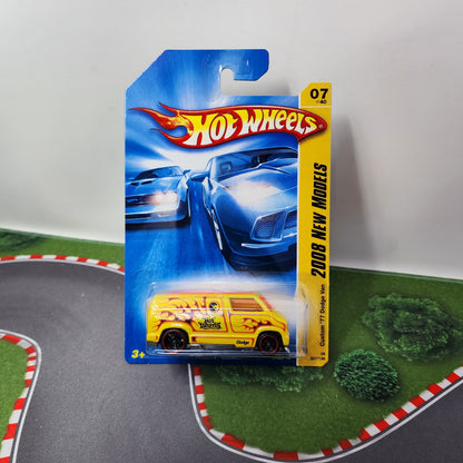 Custom '77 Dodge Van #7 * Yellow * Hot Wheels 2008