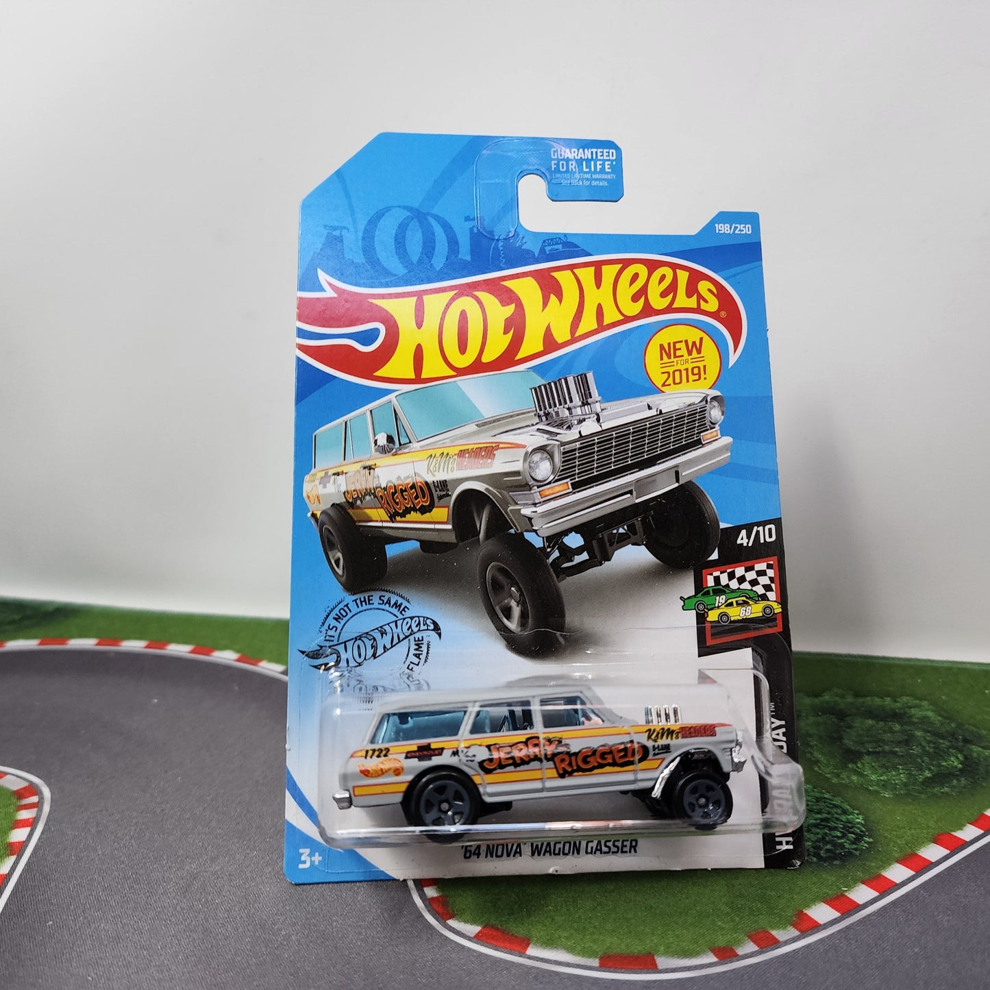 64 Nova Wagon Gasser #198 * Grey * Hot Wheels 2019
