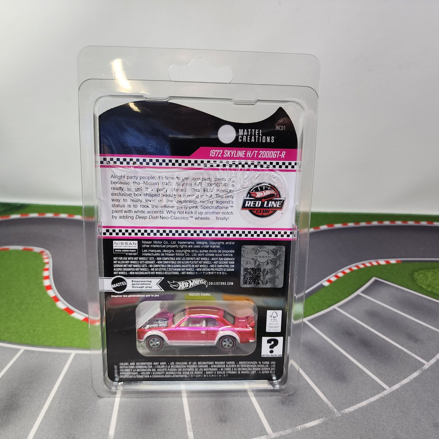 1972 Skyline H/T 2000GT-R * PINK * Hot Wheels Red Line Club RLC