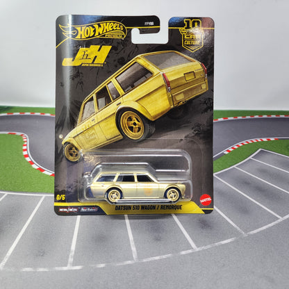 Datsun 510 Wagon * GOLD CHASE * Hot Wheels Car Culture Japan 5 * BAD CARD