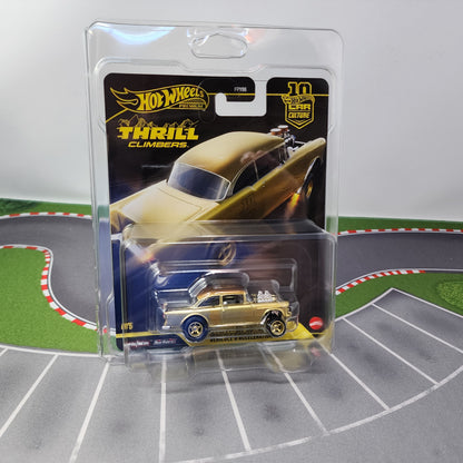 55 Chevy Bel Air Gasser * GOLD CHASE * Hot Wheels Car Culture Thrill Climbers