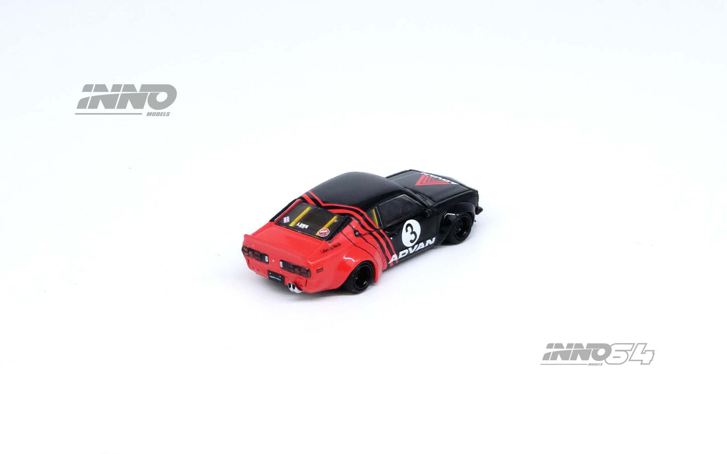 INNO64 1:64 Mazda RX-3 Savanna LBWK in "Advan Livery"