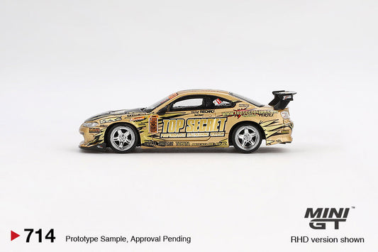 MINI GT 1:64 Nissan Silvia (S15) Top Secret D1GP in Gold