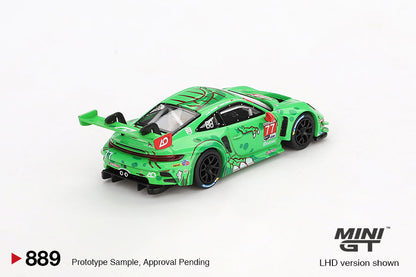 MINI GT 1:64 Porsche 911 GT3 R #77 AO Racing 2024 IMSA Daytona 24 Hrs GTD Pro 2nd Place