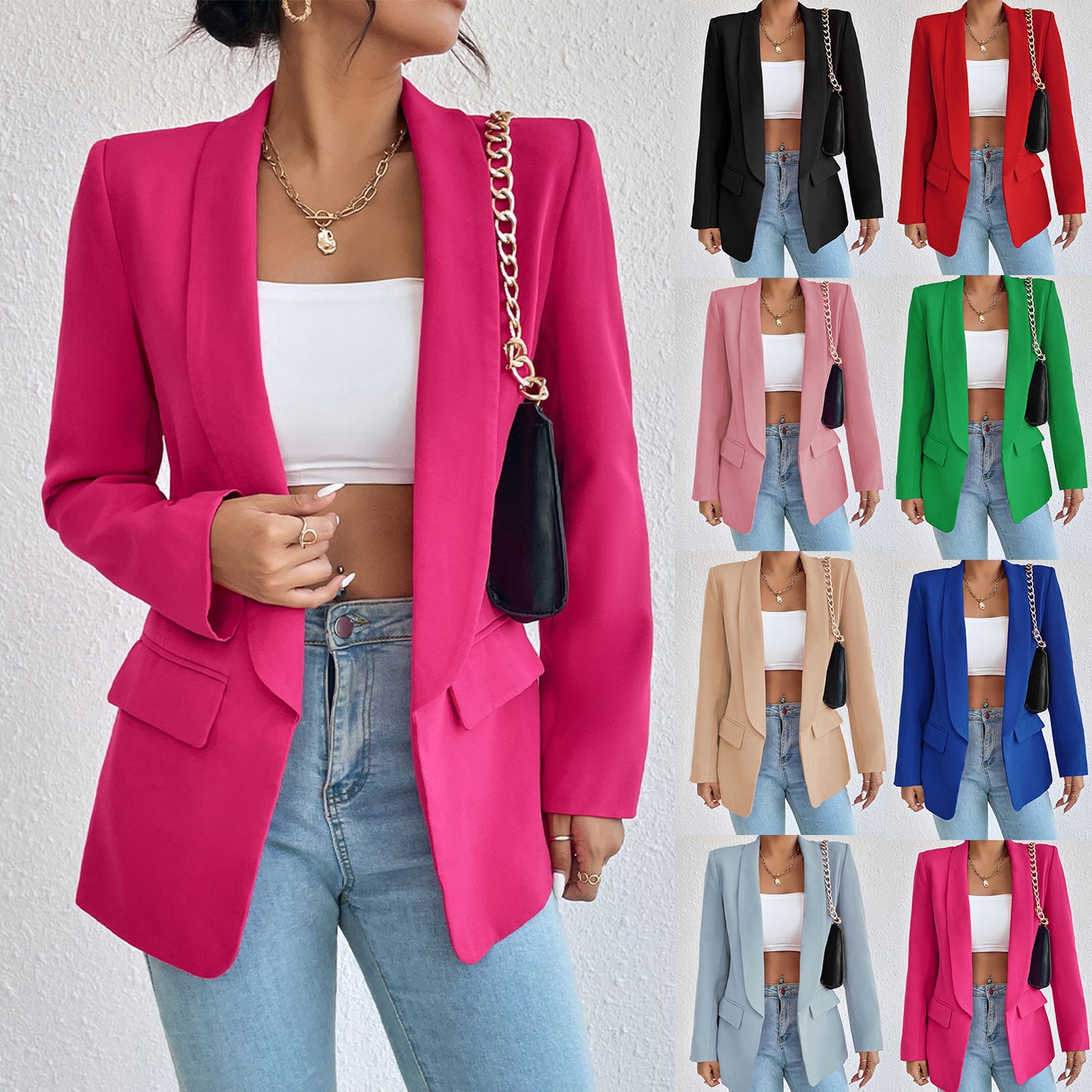 Winter Rose Fashion Suit Lapel
