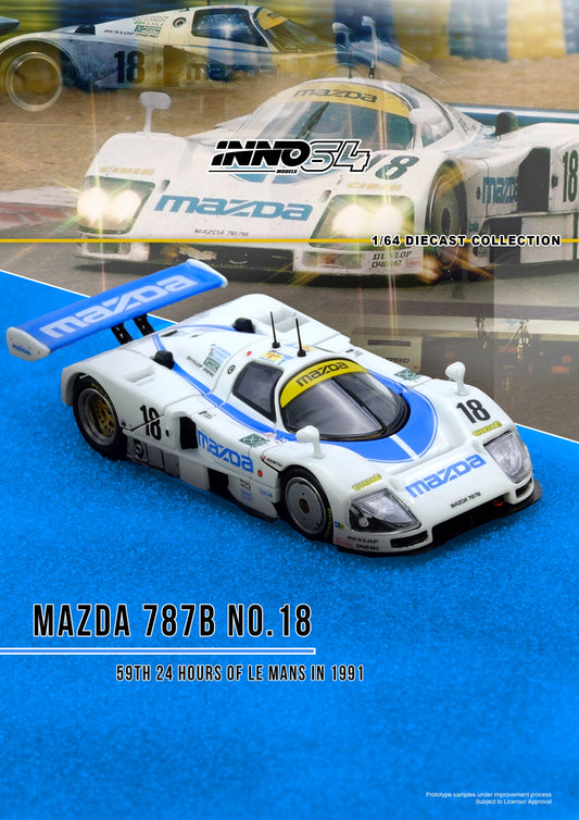 *PREORDER* INNO64 1:64 Mazda 787B #18 59th 24 HR Le Mans 1991