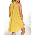 Sweet Crinkle Sleeveless Mini Dress