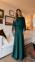 Emerald Grace Batwing Maxi Dress